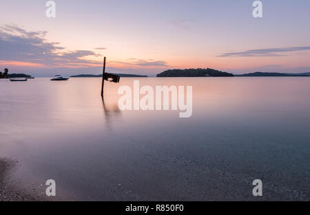 E Nydri Nydri bay, Lefkada, Grecia Foto Stock