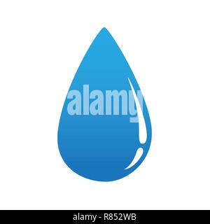Acqua drop icona isolati su sfondo bianco illustrazione vettoriale Illustrazione Vettoriale