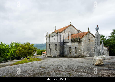 Povoa de Lanhoso, Portogallo - 31 Maggio 2018 : Cappelle del Santuario di Nostra Signora del Pilar Braga, Portogallo Foto Stock