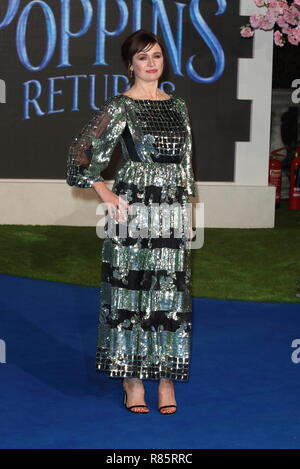 Dicembre 12, 2018 - Londra, Regno Unito - Emily Mortimer visto durante la Mary Poppins ritorna, UK Premiere presso la Royal Albert Hall, Kensington di Londra. (Credito Immagine: © Keith Mayhew/SOPA immagini via ZUMA filo) Foto Stock