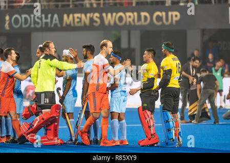 Bhubaneswar, India. 13 dicembre, 2018. Hockey Odisha uomini di Coppa del Mondo di Bhubaneswar 2018. Luogo: Kalinga Stadium. Billy Bakker durante il gioco India vs Paesi Bassi. Credito: Pro scatti/Alamy Live News Foto Stock
