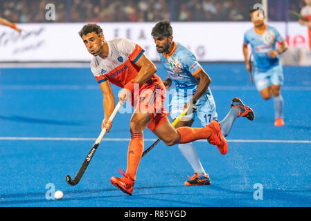 Bhubaneswar, India. 13 dicembre, 2018. Hockey Odisha uomini di Coppa del Mondo di Bhubaneswar 2018. Luogo: Kalinga Stadium. Glenn Schuurman durante il gioco India vs Paesi Bassi. Credito: Pro scatti/Alamy Live News Foto Stock