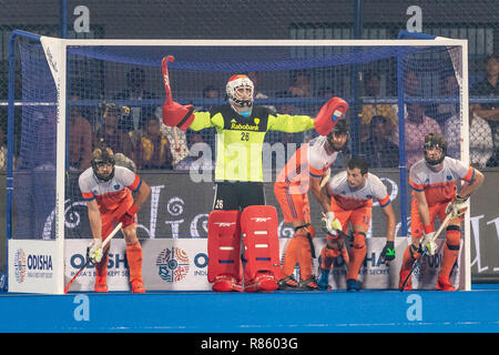 Bhubaneswar, India. 13 dicembre, 2018. Hockey Odisha uomini di Coppa del Mondo di Bhubaneswar 2018. Luogo: Kalinga Stadium. Pirmin Blaak durante il gioco India vs Paesi Bassi. Credito: Pro scatti/Alamy Live News Foto Stock
