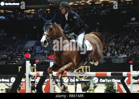 Praga, Repubblica Ceca. Xiii Dec, 2018. Karel Cox durante il Longines Global Champions playoff 2018 a Praga nella Repubblica Ceca. Credito: Slavek Ruta/ZUMA filo/Alamy Live News Foto Stock