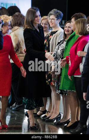 Madrid, Spagna. 13 dicembre, 2018. Regina Letizia di Spagna partecipa al II Congresso Internazionale per le donne in ambito rurale AFAMMER durante il Congresso Internazionale di Auditorium hotel il 13 dicembre 2018 a Madrid, Spagna. Credito: Jimmy Olsen/MediaPunch ***Nessuna Spagna***: Credito MediaPunch Inc/Alamy Live News Foto Stock