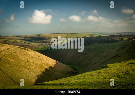 Il Devil's Dyke vicino a Hove, East Sussex, Regno Unito Foto Stock