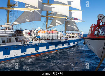 Royal Clipper da Star Clipper stretto di Bonafaccio Foto Stock