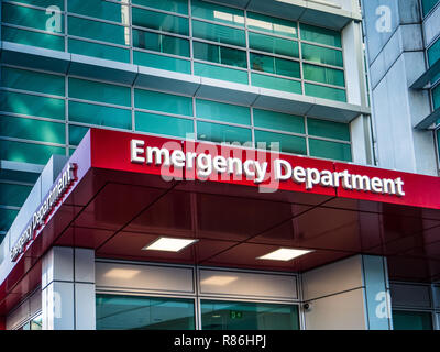 Reparto di emergenza a&e dell'ospedale - Reparto Di Emergenza E Incidenti presso un ospedale del Regno Unito Foto Stock