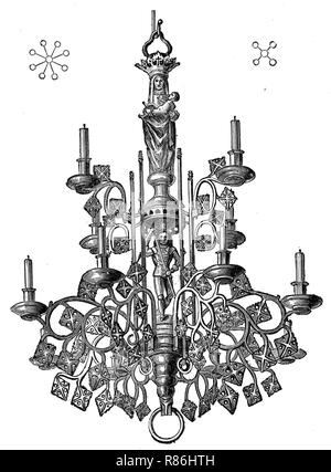 Candelabro del tempio nella chiesa di Bristol. Foto Stock