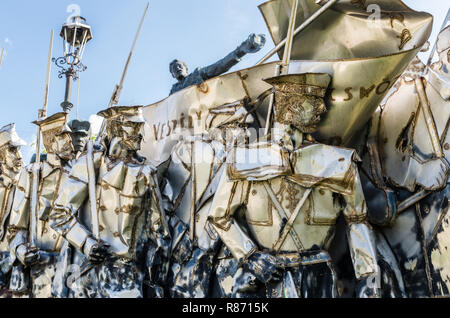 Béla Kun memorial in Memento Park, Budapest, Ungheria Foto Stock