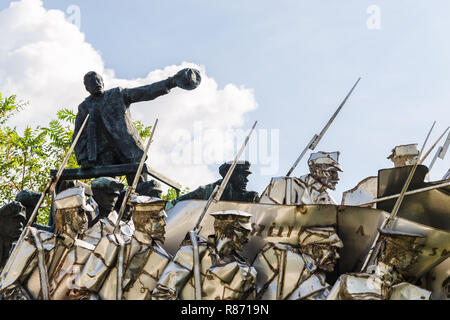 Béla Kun memorial in Memento Park, Budapest, Ungheria Foto Stock