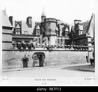 Palais des Thermes de Cluny, Parigi, Francia, albume d'argento Stampa, Edouard Baldus, 1860's Foto Stock