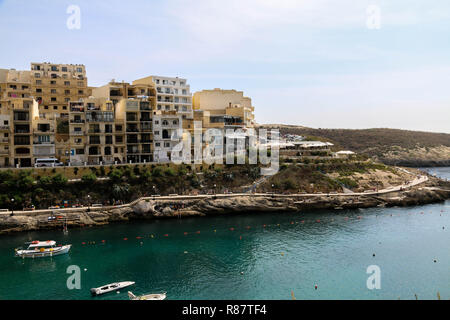 La Xlendi a Gozo, Malta - Cityscape, vista panoramica. Foto Stock