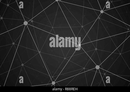 Vettore di collegamento wireframe background. concetto di connessione Illustrazione Vettoriale