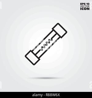 Fusibile in vetro icona linea. Componente elettronico simbolo del vettore. Illustrazione Vettoriale
