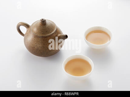 Della Cina di sabbia color porpora e pot cup Foto Stock