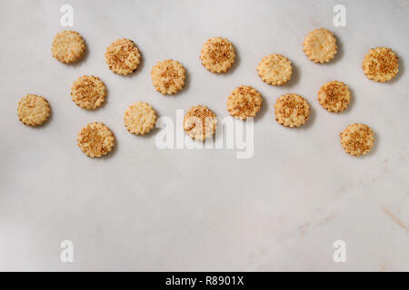 Formaggio biscotti di sesamo Foto Stock