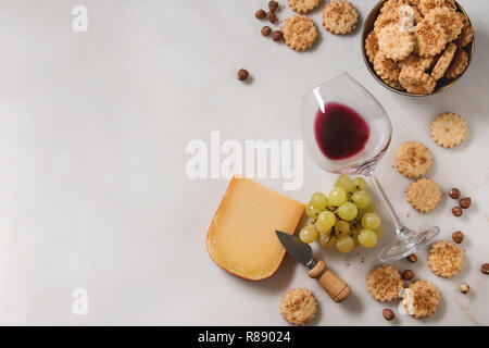 Formaggio e uva antipasto Foto Stock