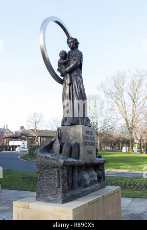 Oaks catastrofe mineraria Memorial, Barnsley, South Yorkshire Foto Stock