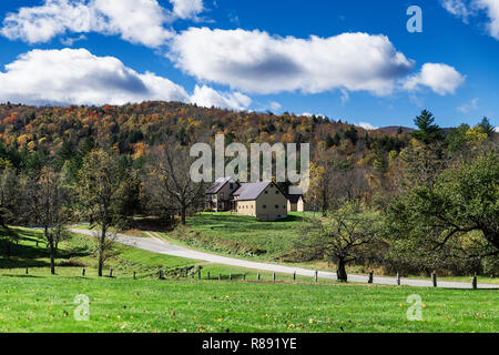 Incantevole casa colonica, Plymouth, Vermont, USA. Foto Stock