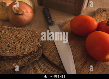 Cibo sano e cotto in un modo artigianale Foto Stock