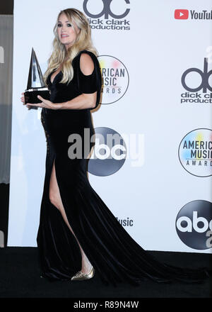 LOS ANGELES, CA, Stati Uniti d'America - 09 ottobre: Carrie Underwood in sala stampa al 2018 American Music Awards tenutosi presso il Teatro di Microsoft L.A. Vivere il 9 ottobre 2018 a Los Angeles, California, Stati Uniti. (Foto di Xavier COLLIN/Image Press Agency) Foto Stock