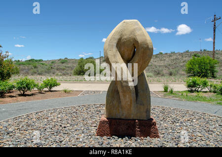 Il monumento Koeksister in Orania, nel Northern Cape, Venerdì, Dicembre 13, 2013. Orania è un Afrikaner (solo) città situata lungo il fiume Orange nel Karoo. Foto: Eva-Lotta Jansson Foto Stock