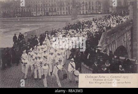 Carnaval de Chalon-sur-Saône 1913. Foto Stock