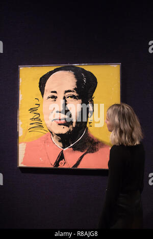 Bonhams Londra UK. Il 14 dicembre 2018. Stampe Bonhams e multipli di vendita prima di Natale, il 18 dicembre. Immagine: Mao di Andy Warhol (American, 1928-1987). Preventivo: £20,000-30,000. Credito: amer ghazzal/Alamy Live News Foto Stock