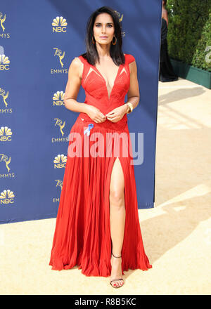 LOS ANGELES, CA, Stati Uniti d'America - 17 settembre: Padma Lakshmi al settantesimo annuale di Primetime Emmy Awards tenutosi presso il Teatro di Microsoft in L.A. Vivere il 17 settembre 2018 a Los Angeles, California, Stati Uniti. (Foto di Xavier COLLIN/Image Press Agency) Foto Stock