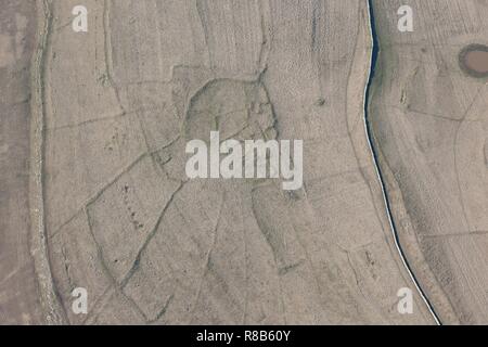 Romano-British insediamento racchiuso terrapieno, aspirazione, Crosby Garrett è sceso, Cumbria, 2014. Creatore: Storico Inghilterra fotografo personale. Foto Stock