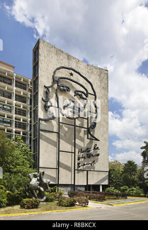 Immagine di Che Guevara in Piazza della Rivoluzione a l'Avana. Cuba Foto Stock