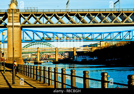 Sei ponti, Newcastle upon Tyne, Inghilterra Foto Stock