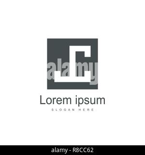 Lettera iniziale JC Logo Design modello. Lettera minimalista logo design vettoriali Illustrazione Vettoriale