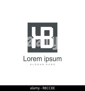 Lettera iniziale KB Logo Design modello. Lettera minimalista logo design vettoriali Illustrazione Vettoriale