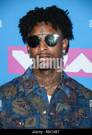 MANHATTAN, NEW YORK CITY, NY, Stati Uniti d'America - 20 agosto: 21 Savage al 2018 MTV Video Music Awards tenutosi al Radio City Music Hall il 20 agosto 2018 a Manhattan, New York New York, Stati Uniti. (Foto di Xavier COLLIN/Image Press Agency) Foto Stock