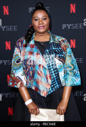 HOLLYWOOD, Los Angeles, CA, Stati Uniti d'America - maggio 06: Adrienne C. Moore a Netflix FYSee Kick Off Party 2018 tenutasi a Raleigh Studios il 6 maggio 2018 a Hollywood e Los Angeles, California, Stati Uniti. (Foto di Xavier COLLIN/Image Press Agency) Foto Stock