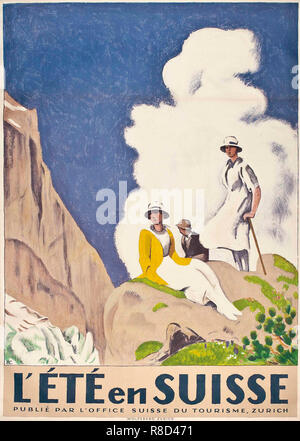 L'ete en Suisse, 1921. Foto Stock