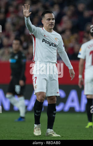 Siviglia, Spagna. Xiii Dec, 2018. Roque Mesa di Sevilla FC durante la gara di Europa League tra Sevilla FC e Krasnodar in Ramón Sánchez Pizjuán Stadium (Siviglia) Credito: Javier Montaño Pacifico/press/Alamy Live News Foto Stock