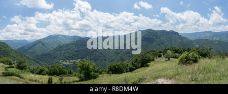 Vista da una mountain top, panorama Foto Stock