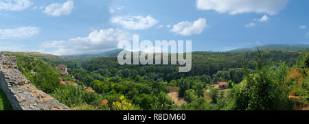 Vista da una mountain top, panorama Foto Stock