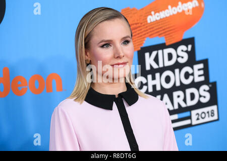 INGLEWOOD, Los Angeles, CA, Stati Uniti d'America - 24 Marzo: Kristen Bell a Nickelodeon's 2018 Kids' Choice Awards tenutosi presso il Forum su Marzo 24, 2018 a Inglewood, Los Angeles, California, Stati Uniti. (Foto di Xavier COLLIN/Image Press Agency) Foto Stock