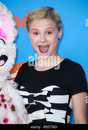 INGLEWOOD, Los Angeles, CA, Stati Uniti d'America - 24 Marzo: Darci Lynne contadino al Nickelodeon's 2018 Kids' Choice Awards tenutosi presso il Forum su Marzo 24, 2018 a Inglewood, Los Angeles, California, Stati Uniti. (Foto di Xavier COLLIN/Image Press Agency) Foto Stock