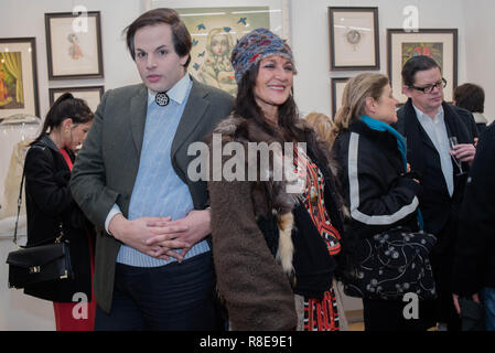 Inaugurazione della mostra "curiosità" da Benjamin Lacombe. Foto Stock