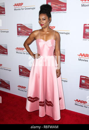 BEVERLY HILLS, Los Angeles, CA, Stati Uniti d'America - febbraio 05: Betty Gabriel a AARP AL XVII Film annuale per gli adulti Awards tenutosi presso il Beverly Wilshire Beverly Hills (un hotel di quattro stagioni) il 5 febbraio 2018 a Beverly Hills Los Angeles, California, Stati Uniti. (Foto di Xavier COLLIN/Image Press Agency) Foto Stock