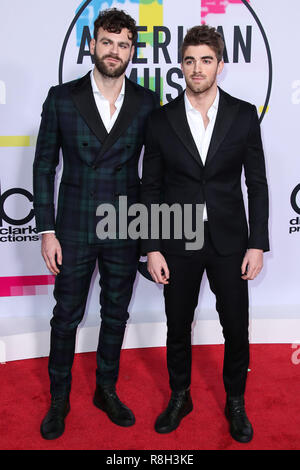 LOS ANGELES, CA, Stati Uniti d'America - 19 novembre: Alex Pall, Andrew Taggart, Il Chainsmokers al 2017 American Music Awards tenutosi presso il Teatro di Microsoft L.A. Vivere il 19 novembre 2017 a Los Angeles, California, Stati Uniti. (Foto di Xavier COLLIN/Image Press Agency) Foto Stock