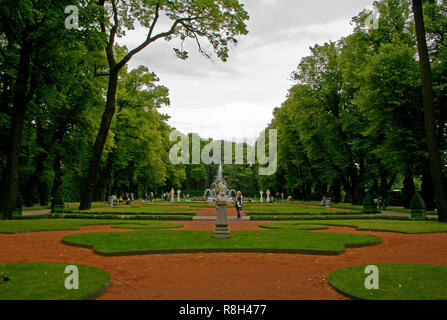 Giardino estivo, pianale anteriore, a San Pietroburgo in estate, Russia Foto Stock