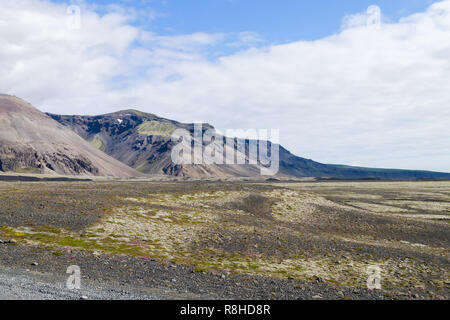 Islanda ghiacciaio. Haalda vista sul ghiacciaio, sud Islanda paesaggio. Foto Stock