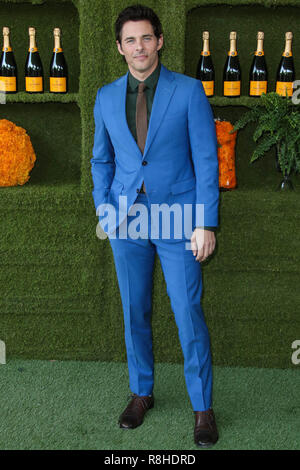 PACIFIC PALISADES, Los Angeles, CA, Stati Uniti d'America - 14 ottobre: James Marsden alla ottava edizione del Veuve Clicquot Polo Classic Los Angeles tenutosi a Will Rogers State Historic Park il 14 ottobre 2017 in Pacific Palisades, Los Angeles, California, Stati Uniti. (Foto di Xavier COLLIN/Image Press Agency) Foto Stock