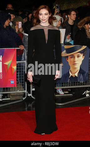 11 ott 2018 - Eleanor Tomlinson frequentando London Film Festival BFI Patroni Gala, Colette UK Premiere a Londra, Regno Unito Foto Stock